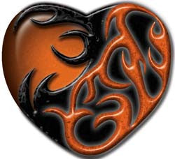 Tribal Heart in Orange