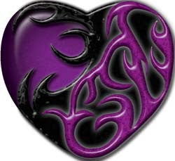 Tribal Heart in Purple