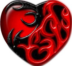 Tribal Heart in Red