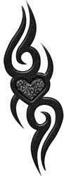 Tribal Design with Heart in Gray