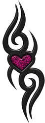Tribal Design with Heart in Pink