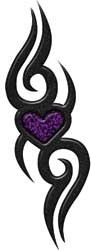 Tribal Design with Heart in Purple