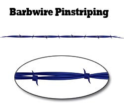 Blue Barbwire Pinstripe Decal