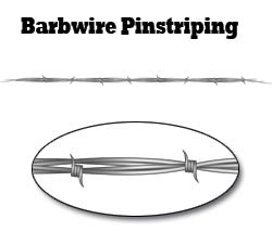 Gray Barbwire Pinstripe Decal