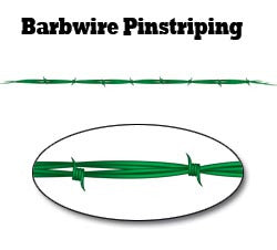 Green Barbwire Pinstripe Decal