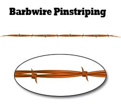 Orange Barbwire Pinstripe Decal