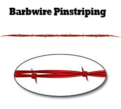Red Barbwire Pinstripe Decal