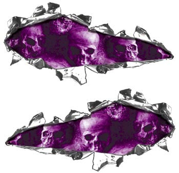 Ripped Design with Purple Skulls
