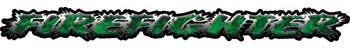 Firefighter Tailgate / Windshield Decal with Inferno Green Flames