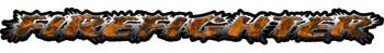 Firefighter Tailgate / Windshield Decal with Inferno Orange Flames