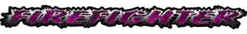 Firefighter Tailgate / Windshield Decal with Inferno Purple Flames