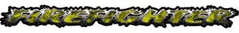 Firefighter Tailgate / Windshield Decal with Inferno Yellow Flames