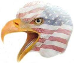Eagle Flag Decal Facing Left