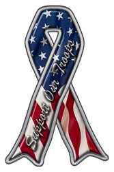 Support Our Troops Ribon Decal