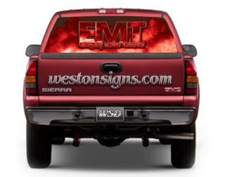 View Thru EMT Real Window Graphic Red