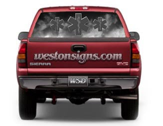 View Thru EMS Real Window Graphic Grey