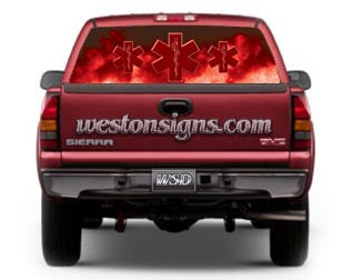 View Thru EMS Real Window Graphic Red