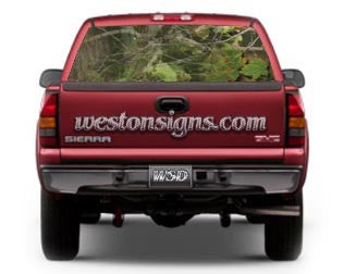 View Thru CAMO Rear Window Graphic