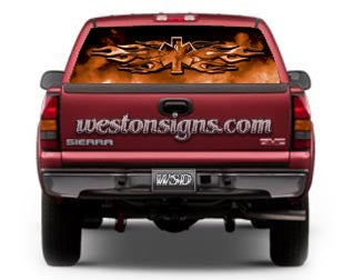 View Thru EMS Window Graphic Wings Orange