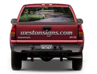 View Thru Jordan River Window Graphic