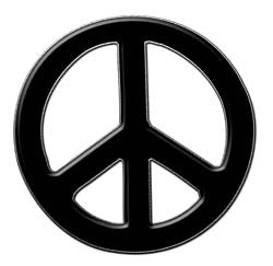 Peace Decal in Black