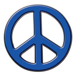 Peace Decal in Blue