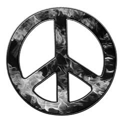 Peace Decal in Inferno Gray