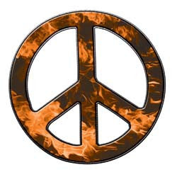 Peace Decal in Inferno Orange