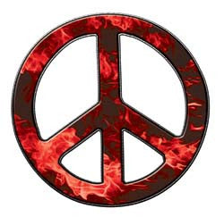Peace Decal in Inferno Red