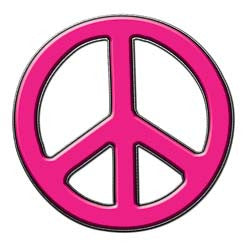 Peace Decal in Pink