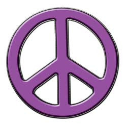 Peace Decal in Purple