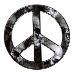 Peace Decal in Skull Gray