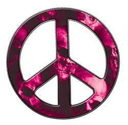 Peace Decal in Skull Pink