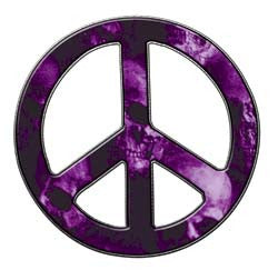 Peace Decal in Skull Purple