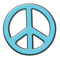 Peace Decal in Light Blue